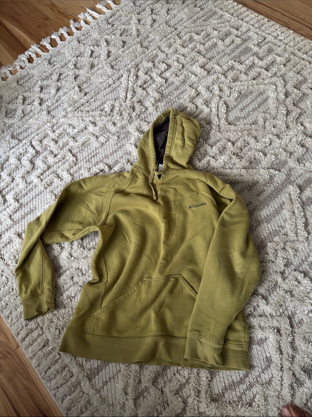 Columbia Olive Hooded Pullover Sweatshirt